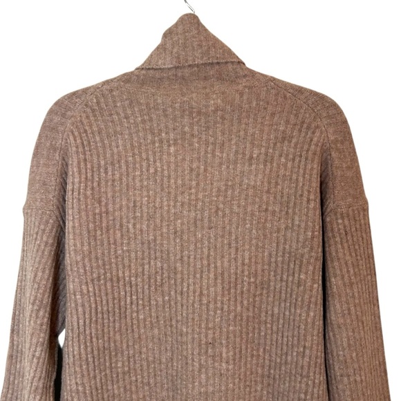 Oak + Fort Heathered Pine Ribbed Turtleneck Sweater- Size XS - Picture 5 of 10